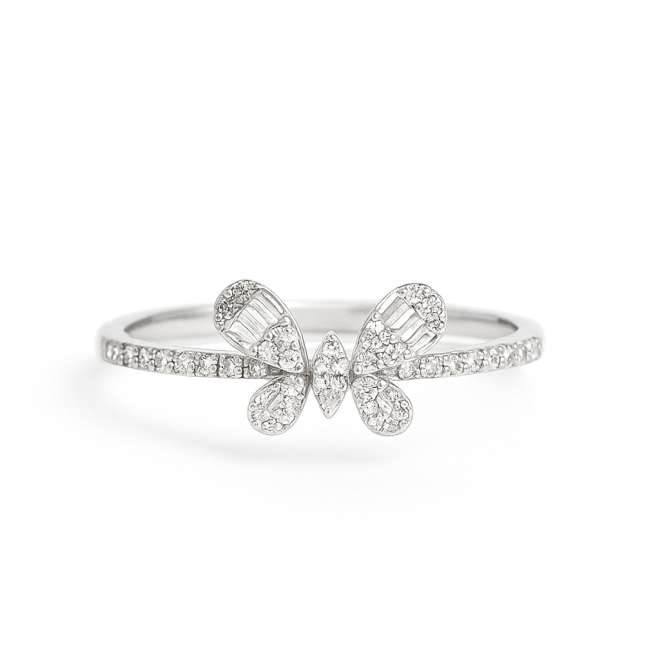 butterfly diamond ring code NLR585