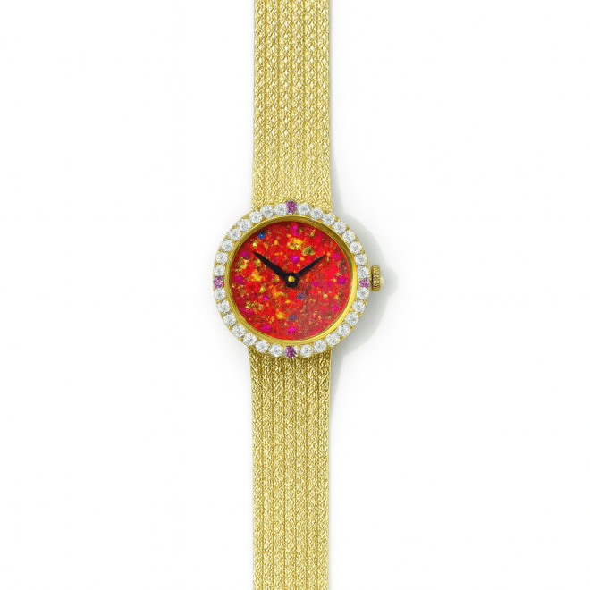 Luxury gold opal watch with diamond bezel – Dubai