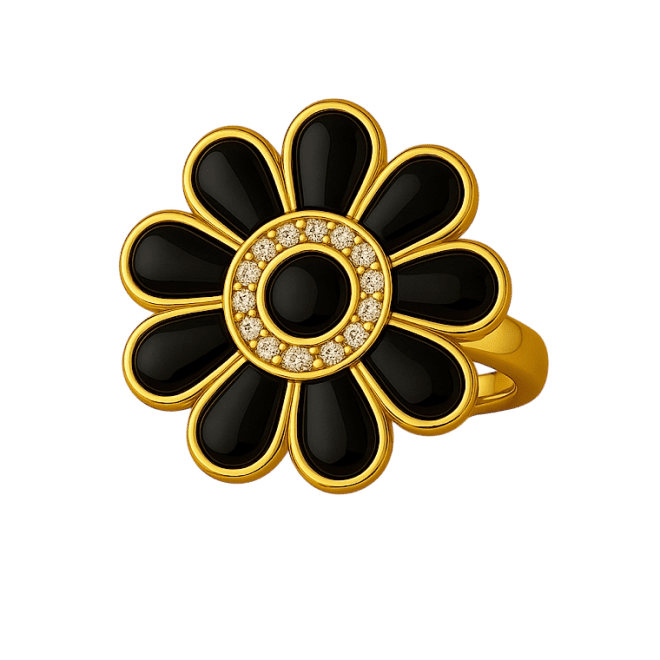 Unique Onyx ring from Niloofar Jewelry