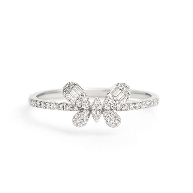 butterfly diamond ring code NLR585