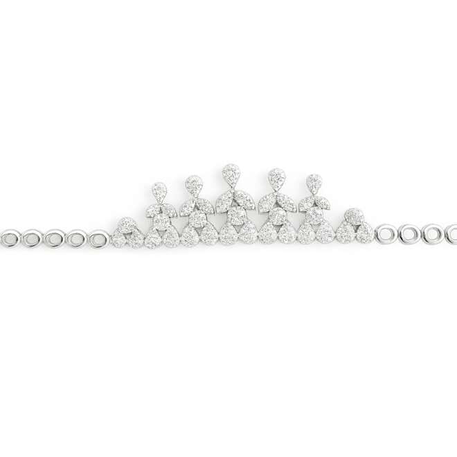 White Gold Diamond Bracelet With Natural Diamonds By Niloofar Jewellery